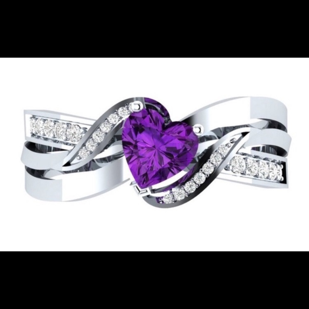 Valentine's Day Purple Heart ring